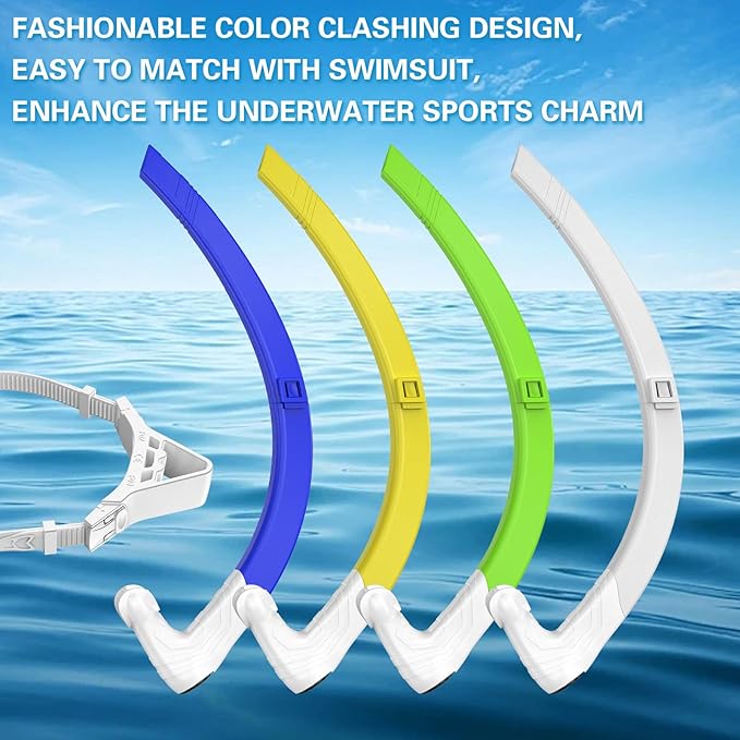 Greatever Detachable Portable Snorkel for Lap Swimming Unisex-Adult Silicone Adjustable Headband One Way Exhaust Valve-StrideForce Fitness