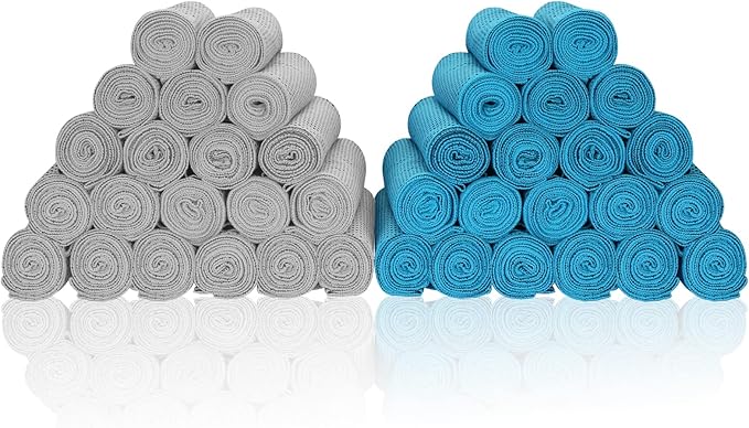 Cooling Towels 40 Pack 40"x 12", 160gsm Bulk Cool Towels, Soft Breathable, Super Absorbent, Quick Cold Towel, for Bowling, Yoga, Travel, Camping, Golf, Football, Hiking, Outdoor Work-StrideForce Fitness