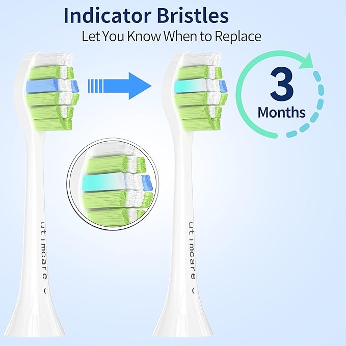 Replacement Toothbrush Heads Compatible with Philips Sonicare ProtectiveClean C2 G2 W 4100 5100 5300 Plaque Control Electric Toothbrush, Soft, 10 Pack Refills.