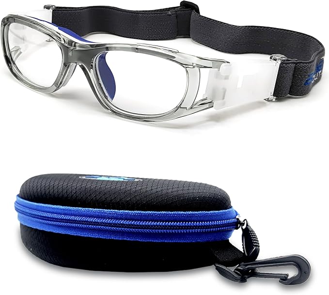 BLUE CUT Safety Basketball Goggles For Kids for Outdoor Sports Activities Anti Fog Replaceable to Prescription Lenses-StrideForce Fitness
