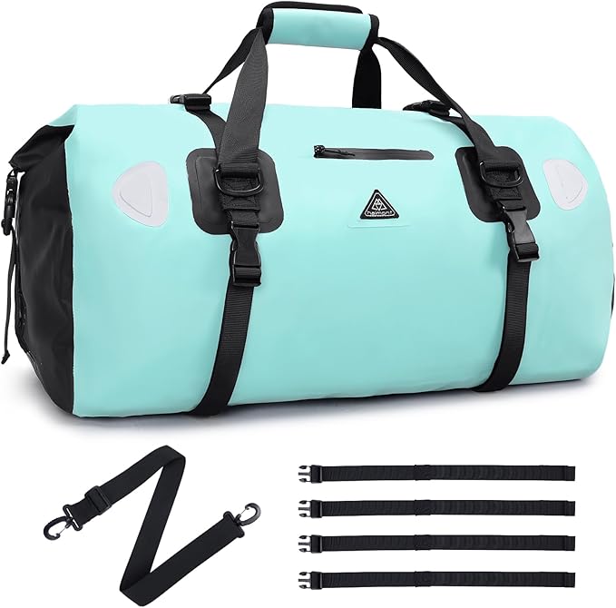 Haimont Waterproof Duffel Bag Roll-top Dry Duffel Bag with Quick-fixed Straps for Motorcycling, Rafting, Boating, SUP, Kayaking, Travel, 50L/70L-StrideForce Fitness