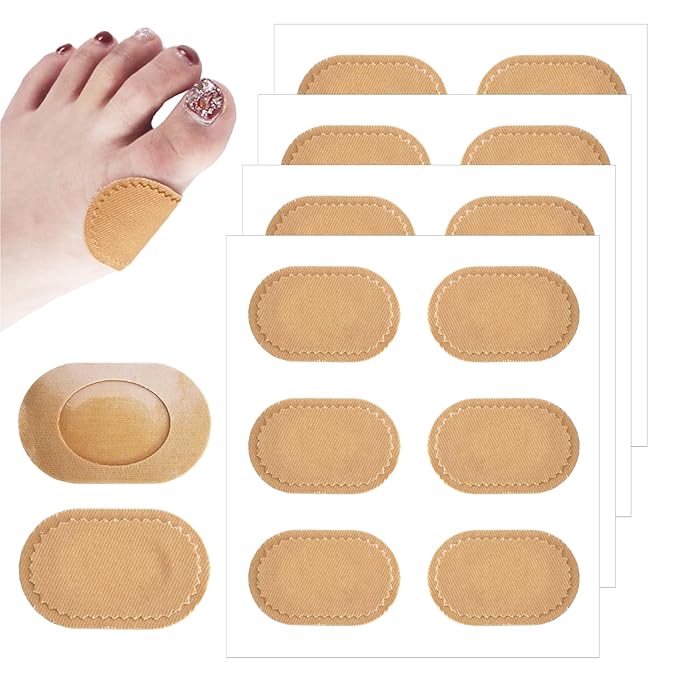 24 Pcs Foot Callus Toe Oval Cushions Pad Protector Corn Patches Shoe Accessories Fabric Feet Heel Toe Protector-StrideForce Fitness