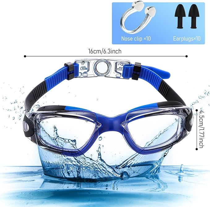 Konohan 10 Pack Swim Goggles Bulk for Kids adult Pool Goggles Anti Fog Silicone No Leak Swimming Glasses for Men Women Youth-StrideForce Fitness