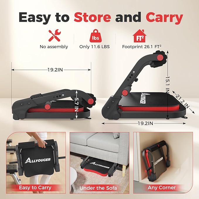 Ab Machine,Sit Up Exercise Equipment& Core Machine, Workout Equipment,Adjustable Ab Trainer with 3 Resistance Levels and Removable Auxiliary Handle,Home Gym Fitness Equipment for All Ages-StrideForce Fitness