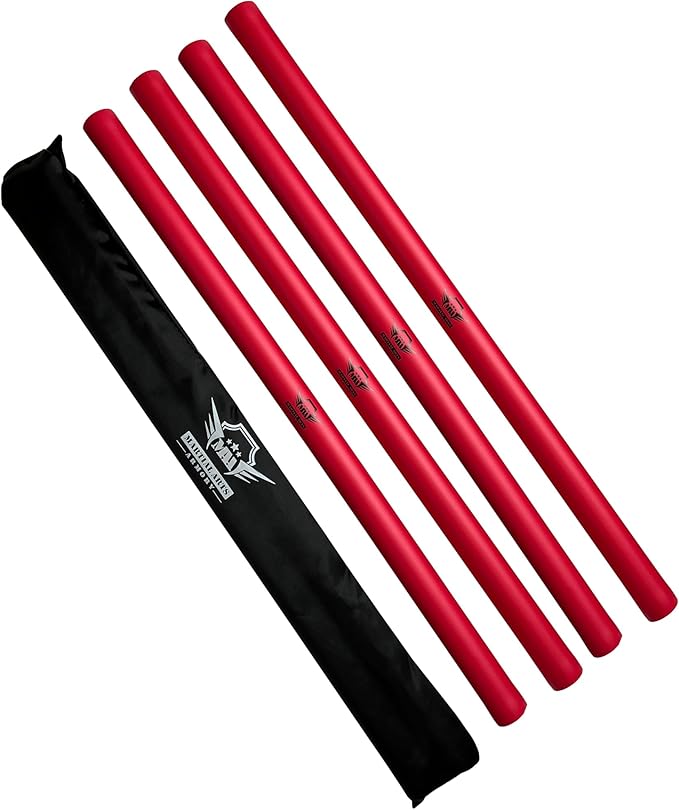 Foam Padded Escrima Sticks for Safe Practice Training with Carry Bag Case - 4 Pack-StrideForce Fitness