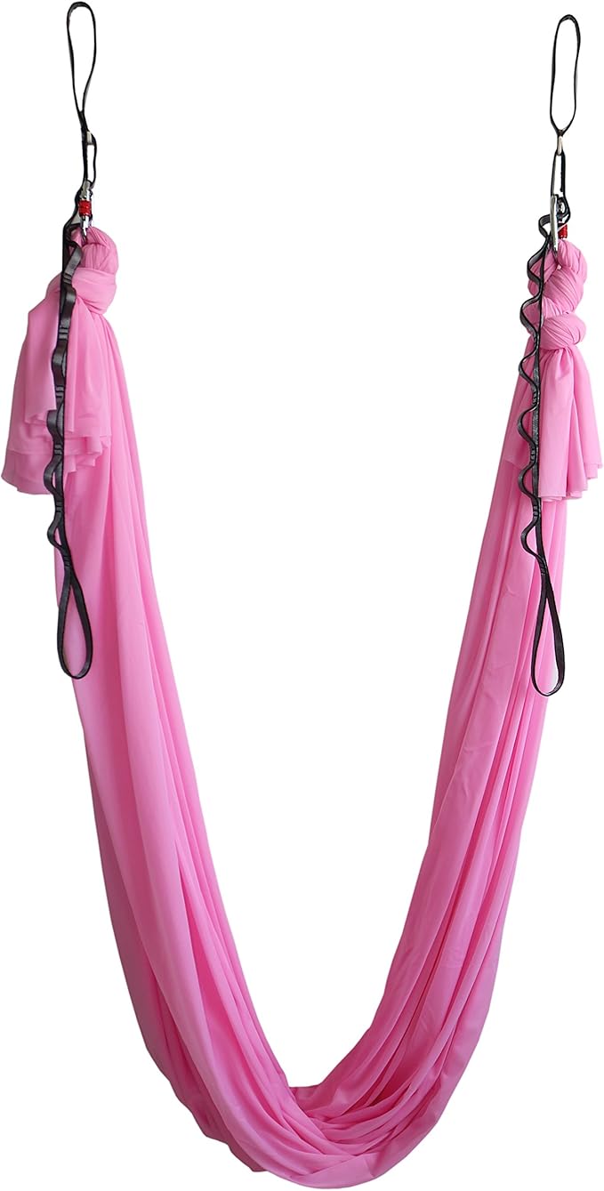 Aerial Yoga Hammock 5.5 Yards Yoga Swing Pilates Silk Home Gym Fitness Include hardware,Daisy Chain, Pose Guide-StrideForce Fitness