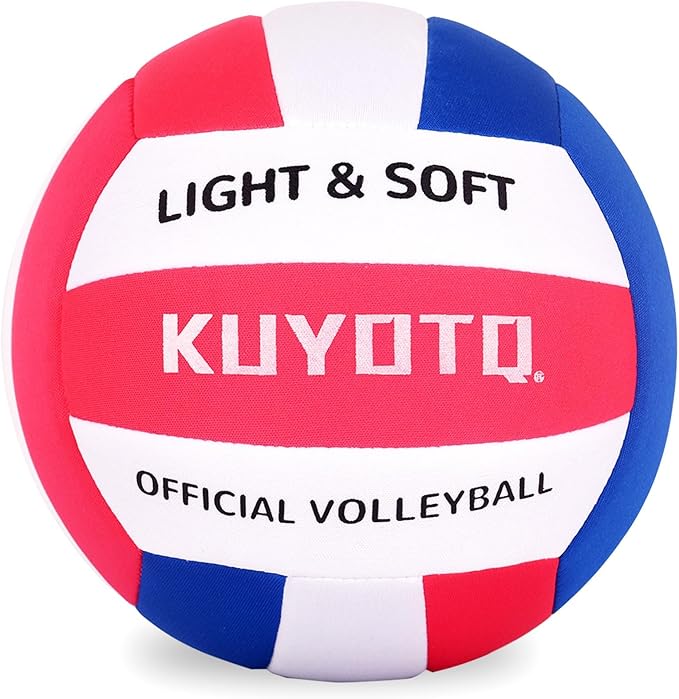 KUYUTQ Soft Light Quiet Indoor Volleyball for Kids Youth Beginners, Perfect for House Yard Training Practice Games(Deflated)-StrideForce Fitness