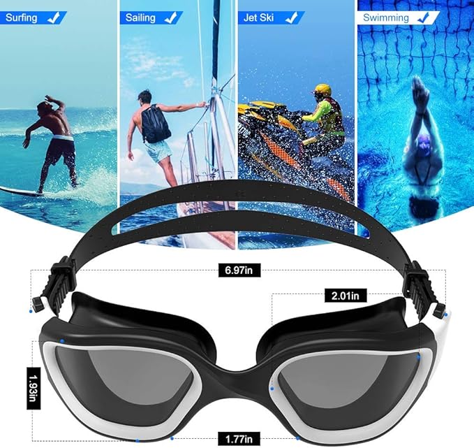 ZIONOR G1 Polarized Swimming Goggles for Unisex Adult Women Anti Fog 100% Anti UV Diving Goggles-StrideForce Fitness