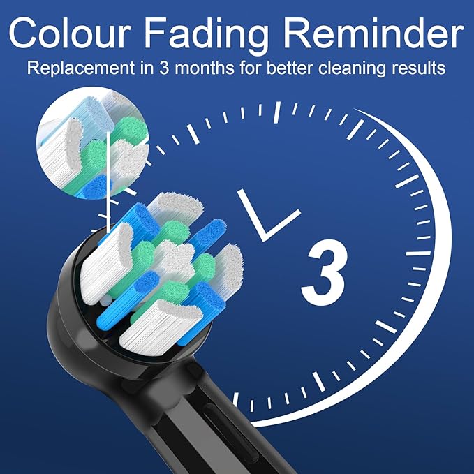 8 Pack Black White IO Replacement Heads Compatible with Oral b iO 2/3/4/5/6/7/8/9/10 Series Electric Toothbrush