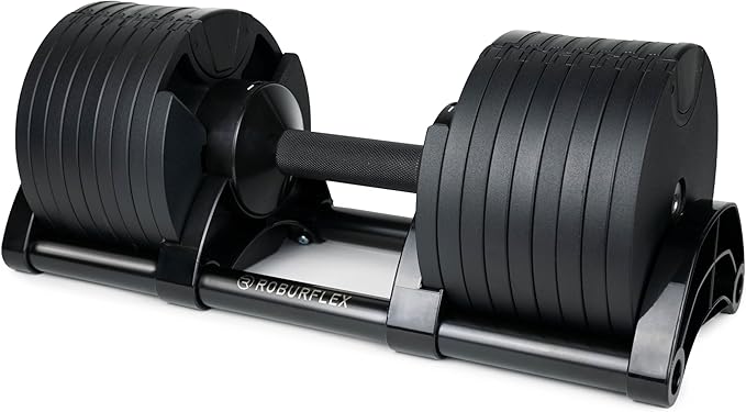 Adjustable Dumbbell (Single) by ROBURFLEX for Workout Strength Training Fitness Home Gym-StrideForce Fitness