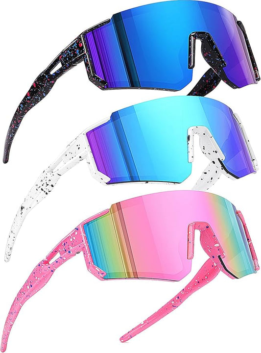 Youth Baseball Sunglasses Kids Sports Sunglasses for Boys Girls Softball Cycling Glasses UV400 Protection-StrideForce Fitness