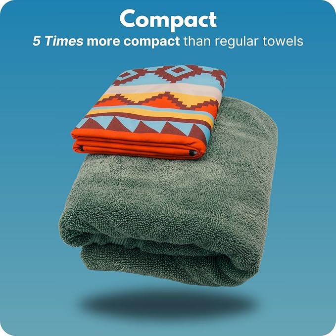 ECCOSOPHY Microfiber Beach Towel - Sand Free Towels are Quick Dry, Light Weight, Super Absorbent - Perfect Pool, Travel, Cruise, Camping Essentials - Oversized Extra Large for Adults 71x35 in-StrideForce Fitness