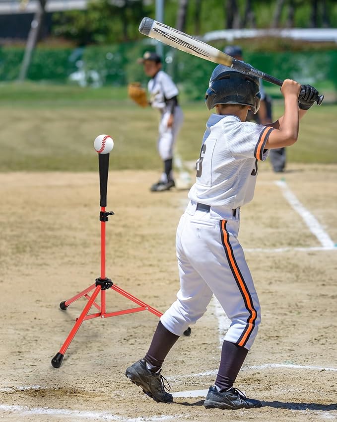 Gonex Baseball Softball Practice Hitting Batting Tripod Stand Rubber Tee Collapsible Portable with Carrying Bag-StrideForce Fitness