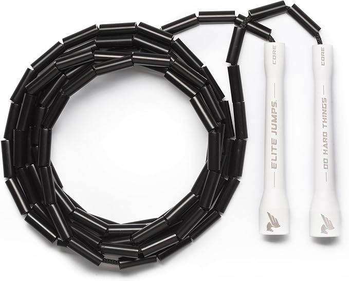 Elite Jumps - Do Hard Things 1” Beaded Jump Ropes - Strong & Durable Materials - Resize & Adjust - Fitness & Cardio Training - Improve Rhythm, Speed, Agility-StrideForce Fitness
