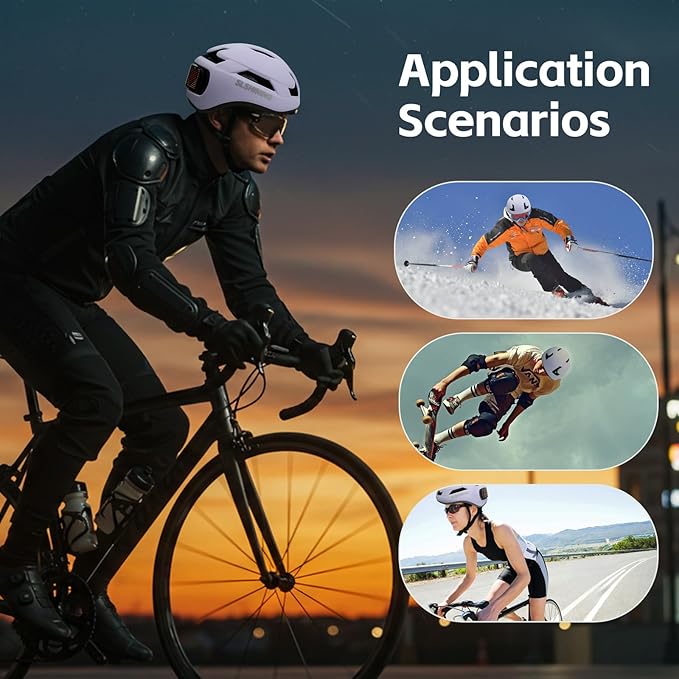 Smart Bike Helmet with Light: Bicycle Helmets for Adult Teens for Mountain & Road Cycling Electric Scooter Skateboard Skating-StrideForce Fitness