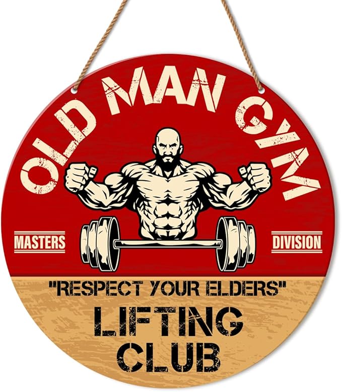 HSNBT Gym Signs Wall Decor, Home Gym Motivational Wall Decor Weightlifting Gym Hanging Signs Decorations for Fitness Workout Room Gift for Man Gym Enthusiast, Lifting Club-StrideForce Fitness