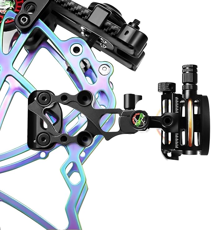 5-Pin Archery Bow Sight, Outdoor Archery Equipment, Tool-Less Micro-Click Adjustments Use with Left and Right-Hand Bows-StrideForce Fitness