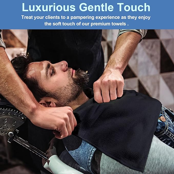 24 Pack Salon Towels - Highly Absorbent and Quick Drying Hand Towels, Premium Wash Cloths for Bathroom, Gym, Shower, Hotel, and Spa - 16x27 inch (Black)-StrideForce Fitness