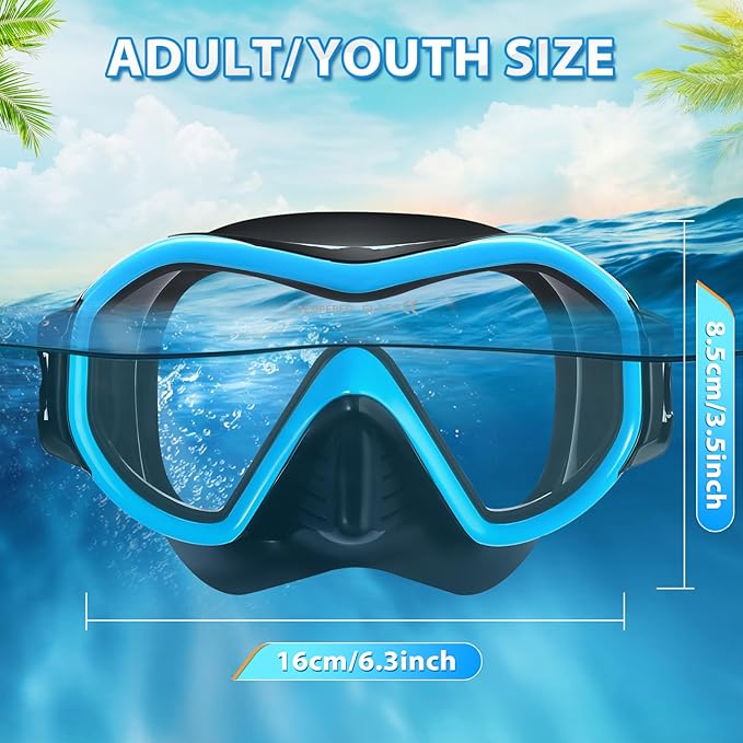 Supertrip Adult Swim Goggles Swimming Goggles with Nose Cover Elastic Fabric Strap Tempered Glass Snorkeling Gear for Adults-StrideForce Fitness