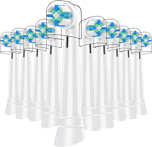 10 Pack IO Replacement Heads Compatible with Oral B IO 2/3/4/5/6/7/8/9/10/Deep Clean Series Electric Toothbrushes, Brush Heads Compatible with Oral B iO (White)