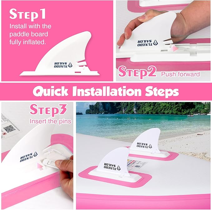 Tuxedo Sailor Kids Inflatable Paddle Board Lightweight and Safe Fishing Stand Up Paddle Board for Adults with Accessories-StrideForce Fitness