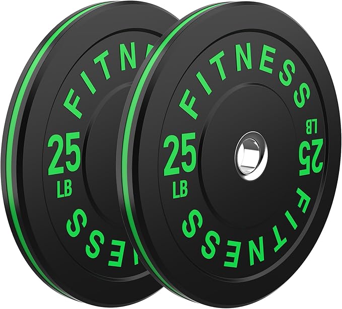 2 Inch Bumper Plates，10-500lbs，Barbell Rubber Olympic Weight Plates Set for Home Gym, Strength Training & Weight Lifting, Multiple Options Colors-StrideForce Fitness
