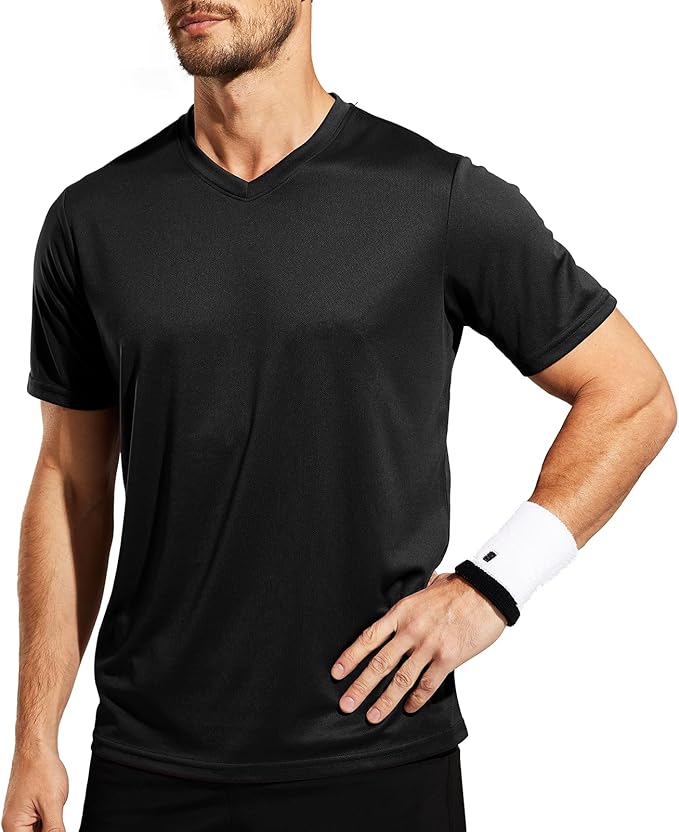 MIER Men's Quick Dry Workout Shirts Moisture Wicking Running Athletic Performance T-Shirts Recycled Polyester Top Tee-StrideForce Fitness