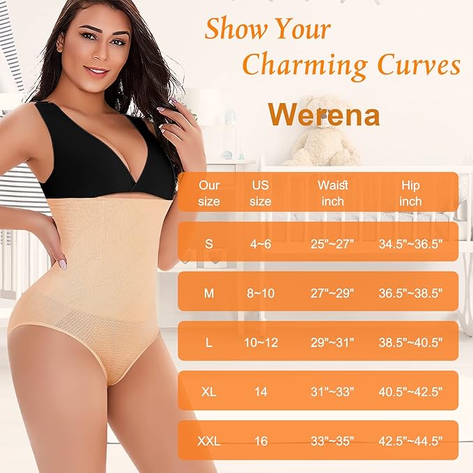 Tummy Control Shapewear Panties for Women High Waisted Body Shaper Slimming Shapewear Underwear Girdle Panty-StrideForce Fitness