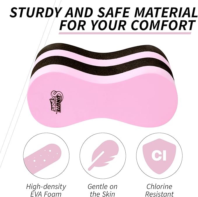 Sunlite Sports EVA 5-Layer Pull Buoy Leg Float - Pool Training Aid, Legs and HIPS Support for Adults, Kids, and Beginners, for Swimming Stroke-StrideForce Fitness