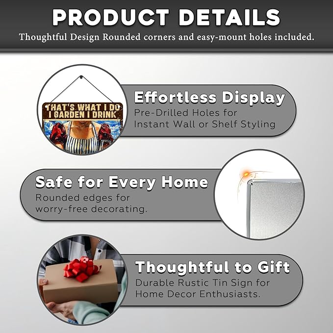 Gardening Decor That's What I Do I Garden Vintage Metal Sign for Home Yard Garden Backyard Garage Man Cave Shed Office Craft Room 12 * 16inch-StrideForce Fitness