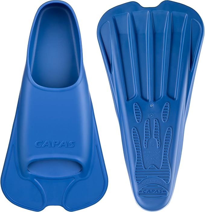 CAPAS Swim Training Fins Comfortable Silicone Lap Swimming Short Blade Floating Flippers with Mesh Bag for Adult Men Women Build Leg Strength-StrideForce Fitness