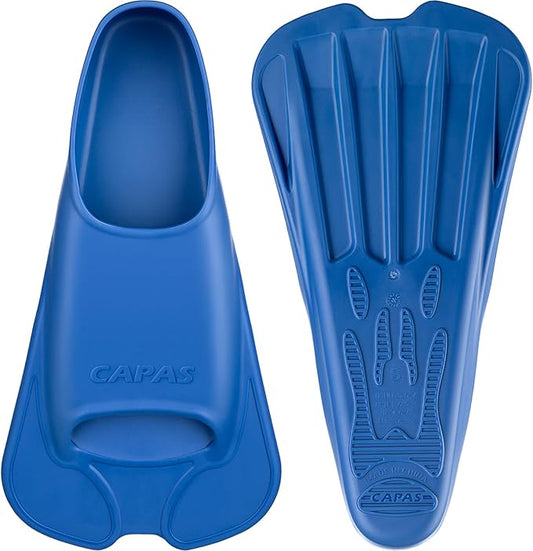 CAPAS Swim Training Fins Comfortable Silicone Lap Swimming Short Blade Floating Flippers with Mesh Bag for Adult Men Women Build Leg Strength-StrideForce Fitness