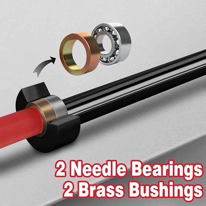 7ft Olympic Barbell for Strength Training and Olympic Weightlifting, 500 700 1000LBS Capacity Available, 2 Inch Bar for Squats, Home Gym Fitness Equipment, Bench Press, Deadlift,Powerlifting-StrideForce Fitness