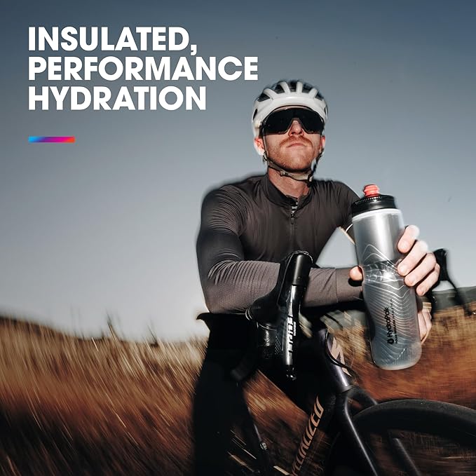 HydraPak Polar Surge Insulated Bike Water Bottle 2-Pack (20oz or 24oz) - High Flow, Fits Most Bike Cages, For Cycling & Sports-StrideForce Fitness
