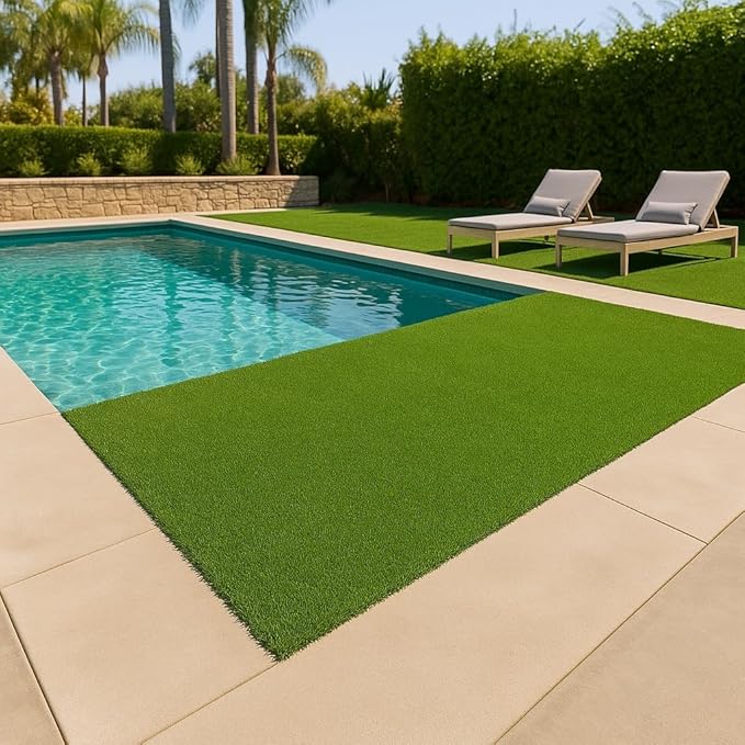 Ottomanson Artificial Turf Golf Hitting Mat 6'6" x 12' Indoor/Outdoor Waterproof Synthetic Fake Grass for Putting Practice Baseball Football Sports Gym Backyard, Custom Size 2' up to 30'-StrideForce Fitness