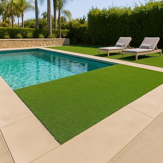 Ottomanson Artificial Turf Golf Hitting Mat 2' x 6'6" Indoor/Outdoor Waterproof Synthetic Fake Grass for Putting Practice Baseball Football Sports Gym Backyard, Custom Size 2' up to 30'-StrideForce Fitness