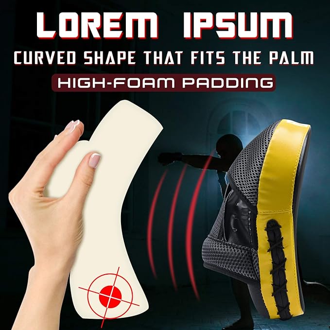 Boxing and MMA Punching Mitts - Hook & Jab Pads, Focus Punch Mitts, Target Focus Pads, and Kick Shield for Muay Thai Training-StrideForce Fitness