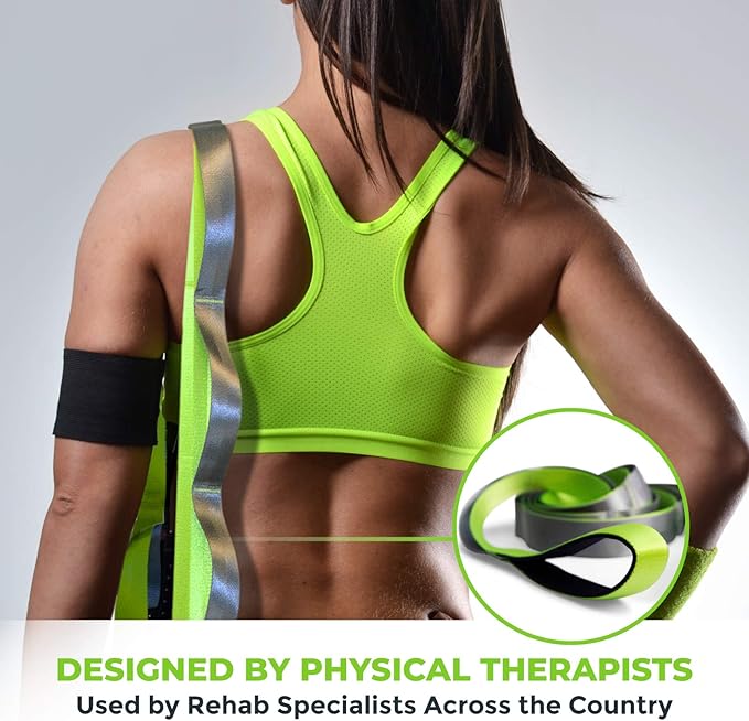 Gradient Fitness Stretching Strap for Physical Therapy, 12 Multi-Loop Stretch Strap 1.5" W x 8' L, Neoprene Handles, Physical Therapy Equipment, Yoga Straps for Stretching, Leg Stretcher.-StrideForce Fitness