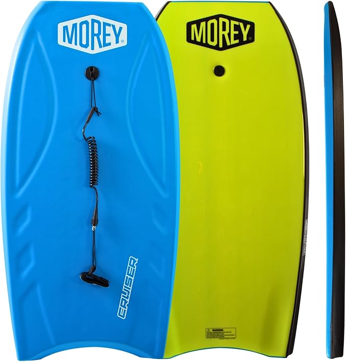 MOREY® Cruiser, The Original Bodyboard; 42.5 in Full Size Body Boards for Beach, for All Skill Levels, Engineered with HDPE Slick Bottom for Speed, Front Deck Contours for Grip (2025 Model)-StrideForce Fitness