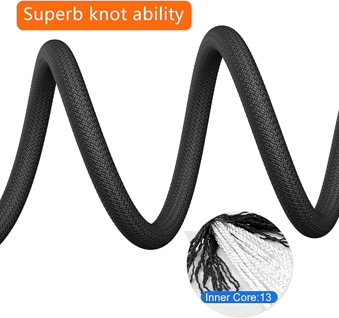 X XBEN Outdoor Climbing Rope 10M(32ft) 20M(64ft) 30M(96ft) 50M(160ft) 70M(230ft) 152M(500FT) 352M(1000FT) Static Rock Climbing Rope for Escape Rope Ice Climbing Equipment Fire Rescue Parachute-StrideForce Fitness