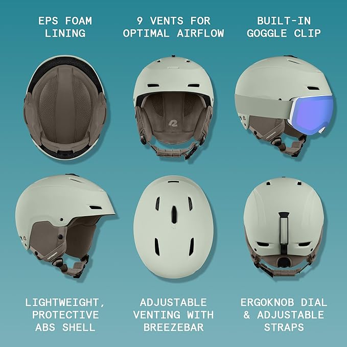 Retrospec Zephyr Ski Helmet - Snowboard Helmet for Adults & Youth - Adjustable Fit with Breathable Vents for Men, Women, Boys and Girls-StrideForce Fitness