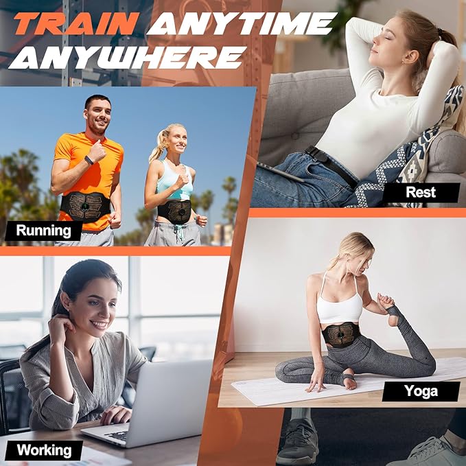 FDA Cleared, MHD TENS Ab Stimulator, TENS & PMS Muscle Stimulator and Muscle Improvement - Your Ab Machine for Effortless Fitness-StrideForce Fitness