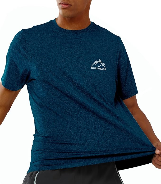 NORTHYARD Men's UPF 50+ Sun Protection Shirts Swim SPF UV Quick Dry Short Sleeve T-Shirts for Athletic Fishing Rash Guard-StrideForce Fitness
