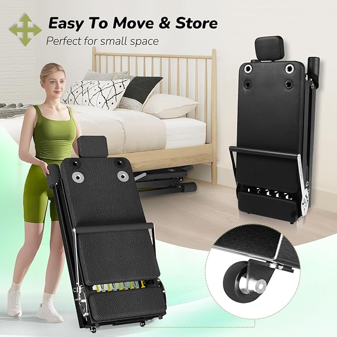 Pilates Reformer, Foldable Reformer Pilates Machine, Pilates Equipment for Home Women Use Gym Workout & Advanced and Beginners Users, Up to 400 lbs Weight Capacity Reformers-StrideForce Fitness