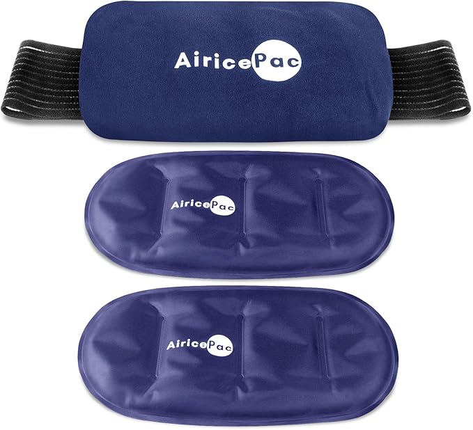 Reusable Hot and Cold Ice Packs, 3-Piece Set, Adjustable Gel Wraps for Back, Knees, Shoulders, Arms and Legs-StrideForce Fitness