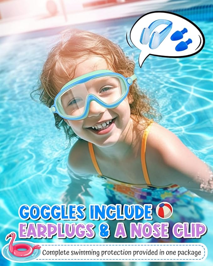 Rantizon Swim Goggles 2 Pack, Wide View Anti Fog&UV Swimming Goggles for Audlt, No Leaking Swim Glasses for Men Women Kids-StrideForce Fitness