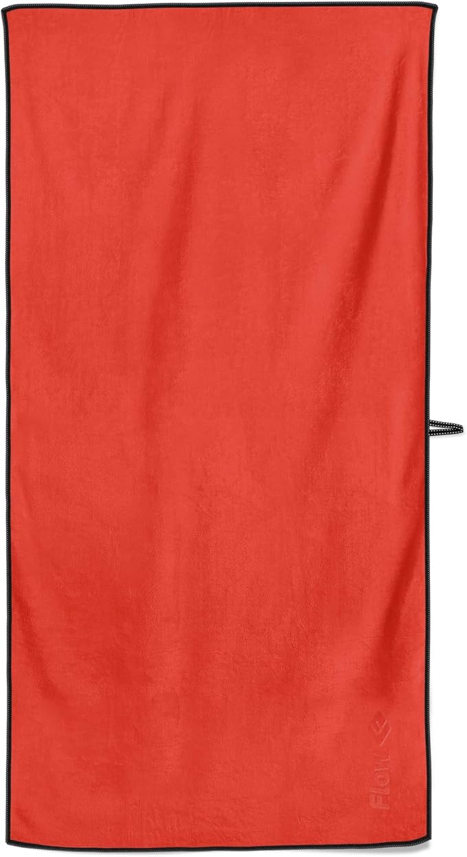 Flow Hydro Sport Towel - Microfiber Quick Dry Swimming Towels for Swim, Pool, Triathlon, and Other Water Sports in Medium, Large, Extra Large, and Hooded Sizes (Red, Medium (48" x 24"))-StrideForce Fitness