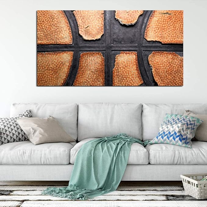 Sport Basketball Canvas Wall Art - Inspirational Basketball Wall Art - Sport Canvas Artwork Picture Print Framed for Home Office Farm Kids Boys Room Wall Decor-20 x40-StrideForce Fitness