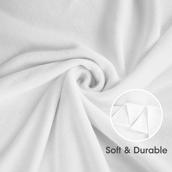 JML Microfiber Bath Towels, Bath Towel Sets (6 Pack, 27" x 55") - Extra Absorbent and Fast Drying, Multipurpose White Microfiber Towel for Bath, Beach, Pool, Sports, Yoga-StrideForce Fitness