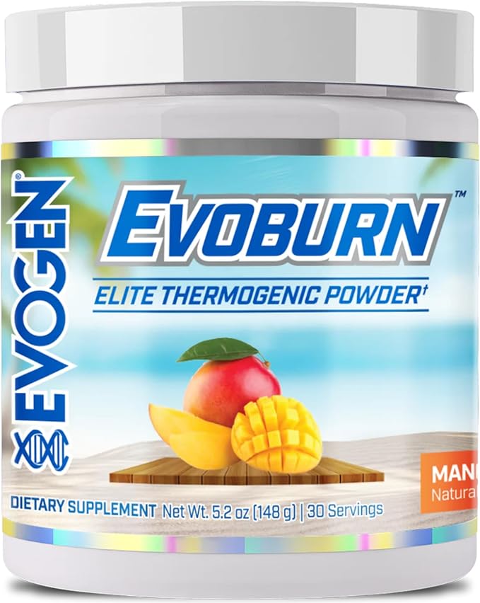 Evogen Evoburn - Thermogenic Fat Burner for Men & Women | Energy, Focus, & Appetite Control | Advanced Metabolism Booster Fat Burner Formula with MitoBurn & Caffeine | Mango | 30 Servings-StrideForce Fitness